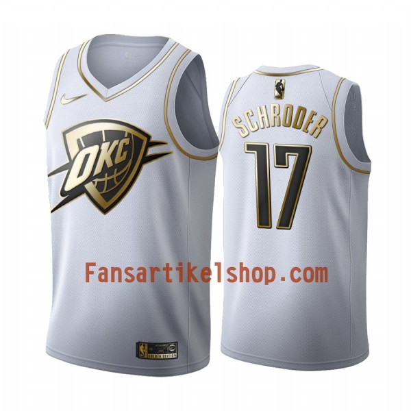 NBA Oklahoma City Thunder Trikot Dennis Schroder 17 Nike 2019-2020 Weiß Golden Edition Swingman - Herren NBA Oklahoma City Thunder Trikot Dennis Schroder 17 Nike 2019-2020 Weiß Golden Edition Swingman - Herren